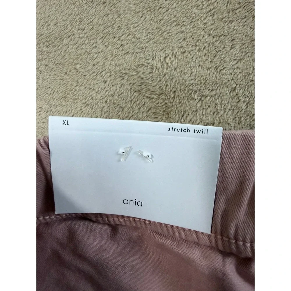 Onia Stretch Twill Pull On‎ Shorts Mens Size XL Baked Clay Pink Performance NEW